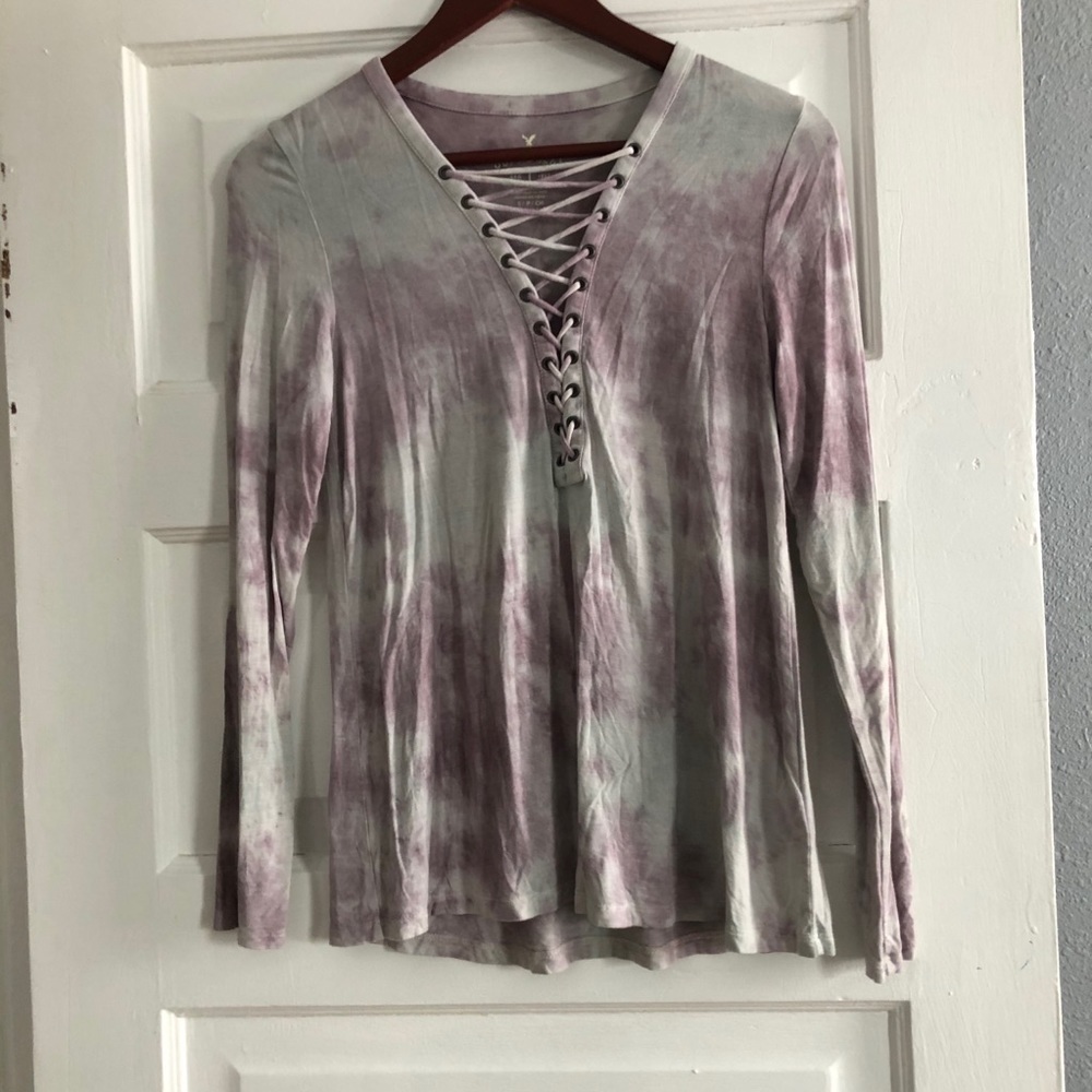 American Eagle Soft And Sexy Long Sleeve Tie Dye
